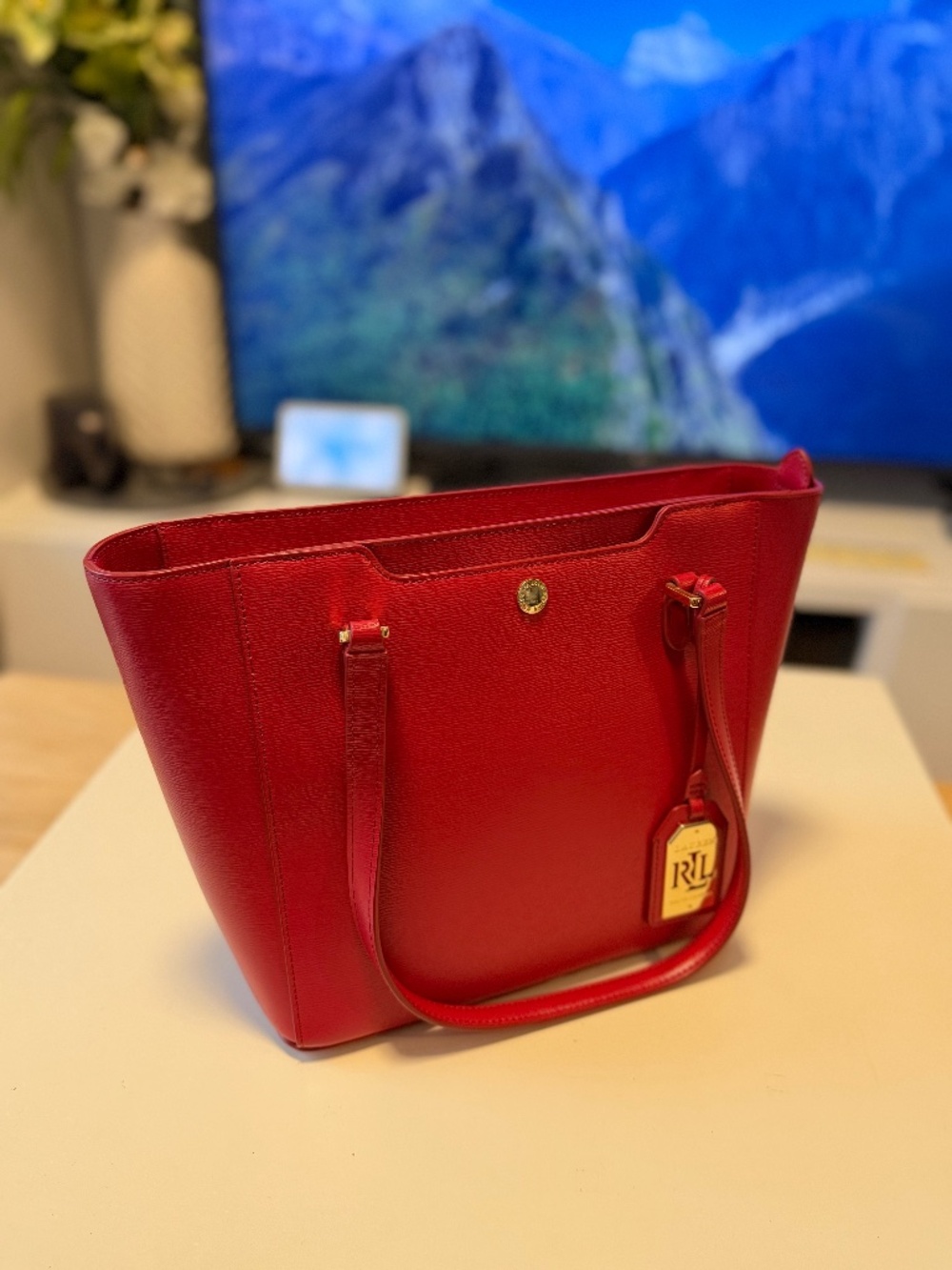 Ralph Lauren - Leather Tote Bag - Red